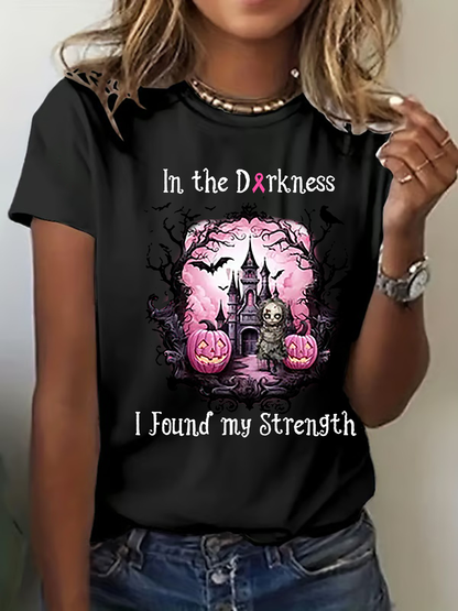 Women's Breast Cancer Awareness Print Casual T-Shirt