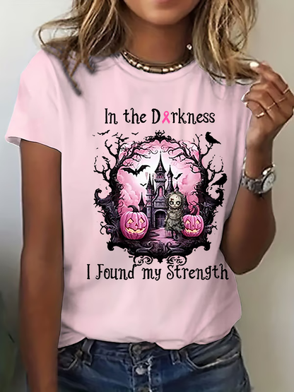 Women's Breast Cancer Awareness Print Casual T-Shirt
