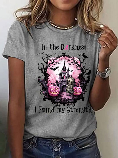 Women's Breast Cancer Awareness Print Casual T-Shirt