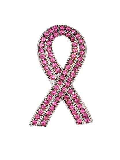 Women's breast cancer pink brooch