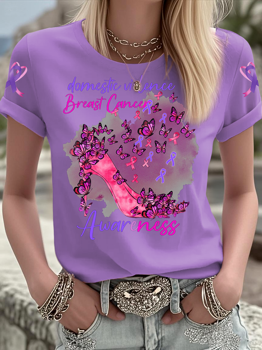 Women's Breast Cancer short-sleeved T-shirt