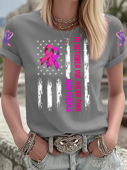 Women's Breast Cancer short-sleeved T-shirt