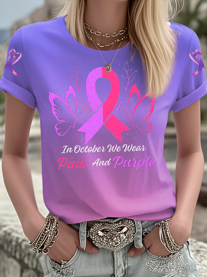 Women's Breast Cancer short-sleeved T-shirt