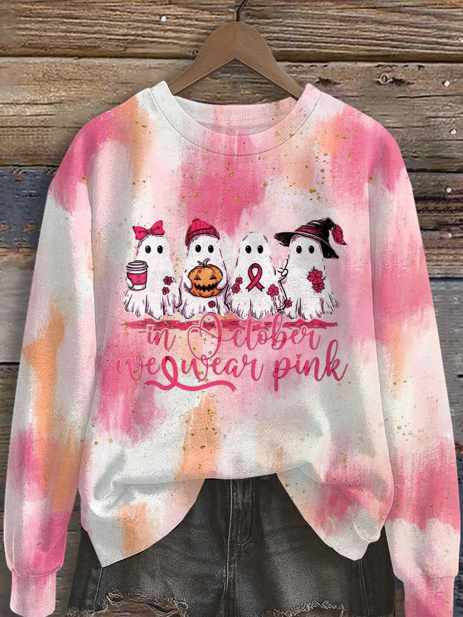 Women's In October We Wear Pink Regular Sweatshirt
