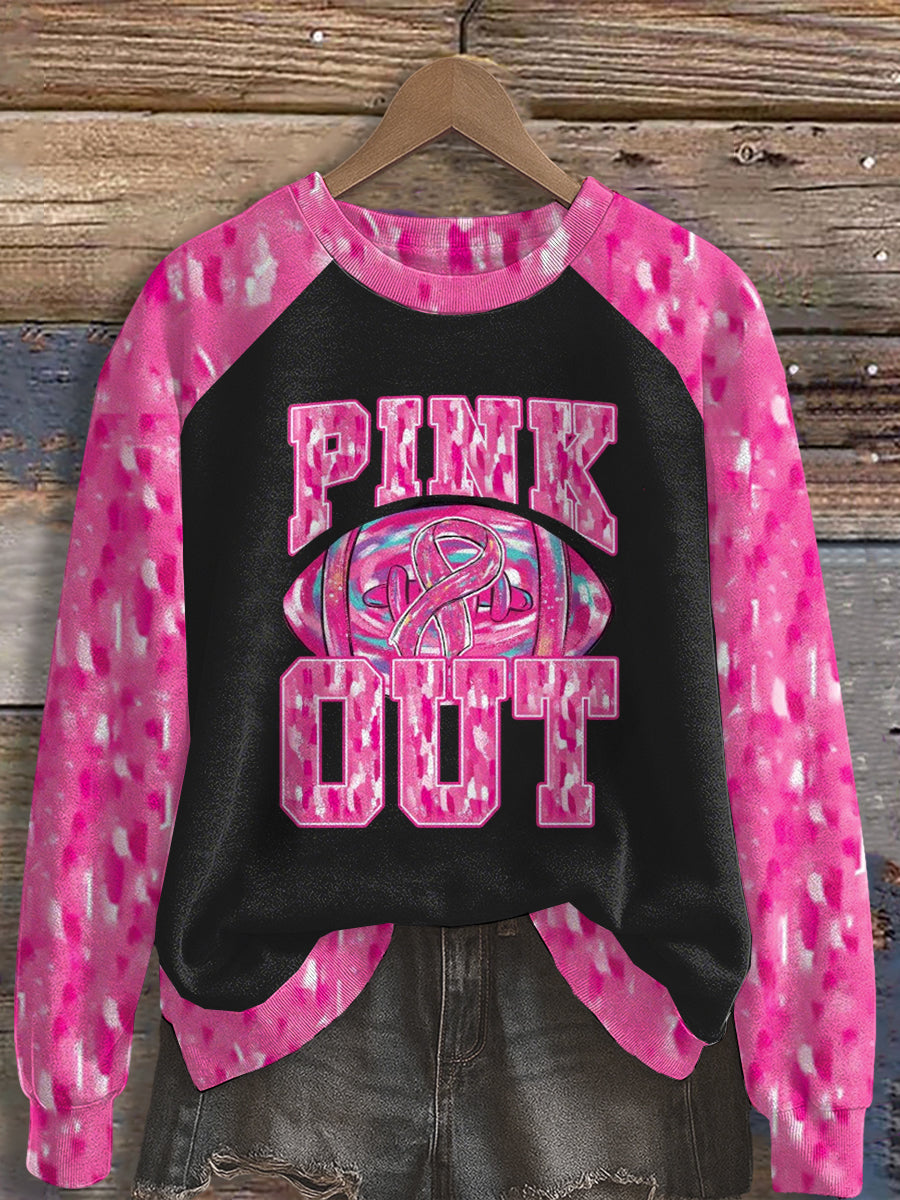 Women's Pink Out raglan sleeve sweatshirt