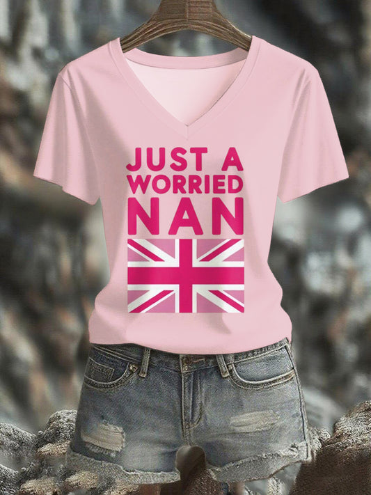 Women's Just A Worried Nan short-sleeved T-shirt