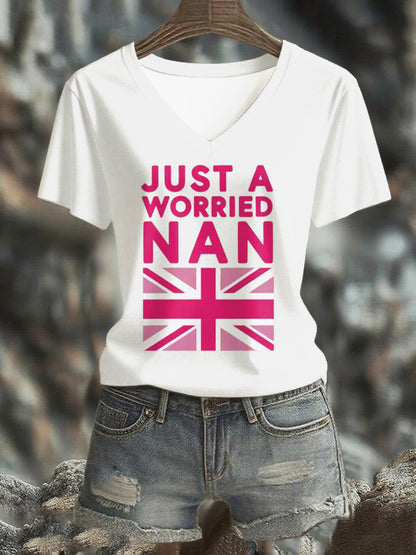 Women's Just A Worried Nan short-sleeved T-shirt
