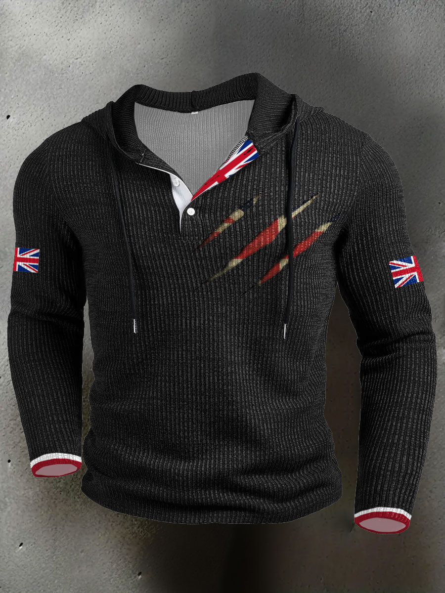 Men's UK Flag Printed Hoodie