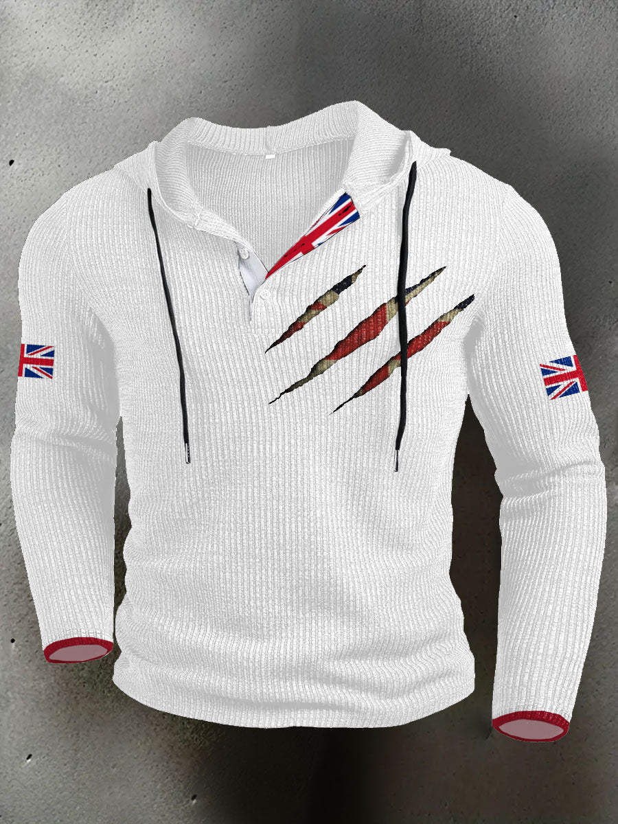 Men's UK Flag Printed Hoodie
