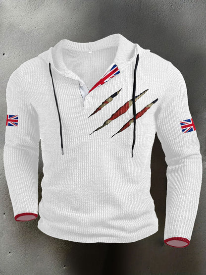 Men's UK Flag Printed Hoodie