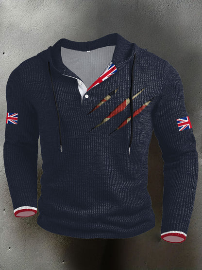 Men's UK Flag Printed Hoodie