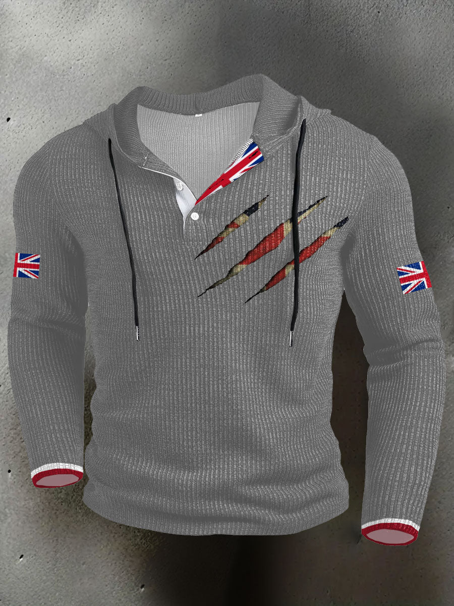 Men's UK Flag Printed Hoodie