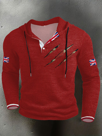 Men's UK Flag Printed Hoodie