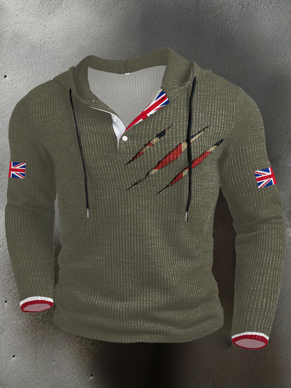 Men's UK Flag Printed Hoodie
