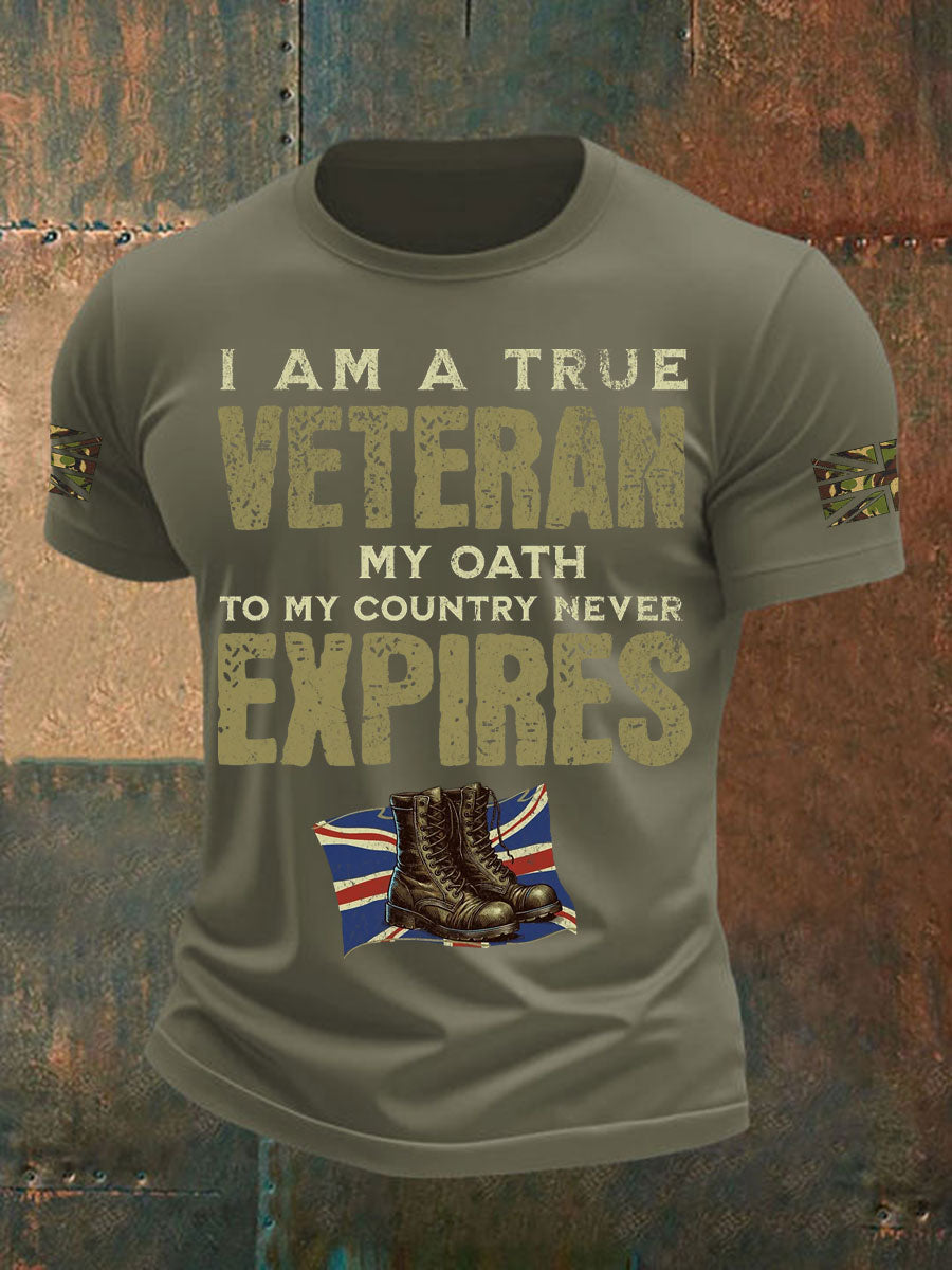 Men's British Veteran Printed short sleeves t-shirt