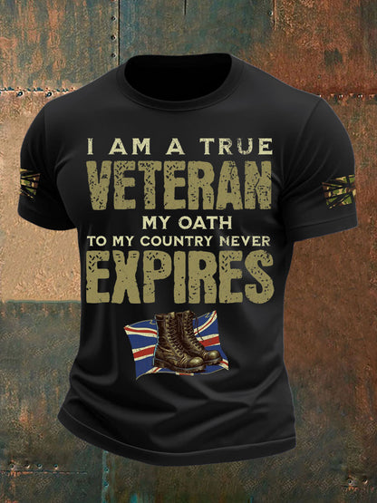 Men's British Veteran Printed short sleeves t-shirt