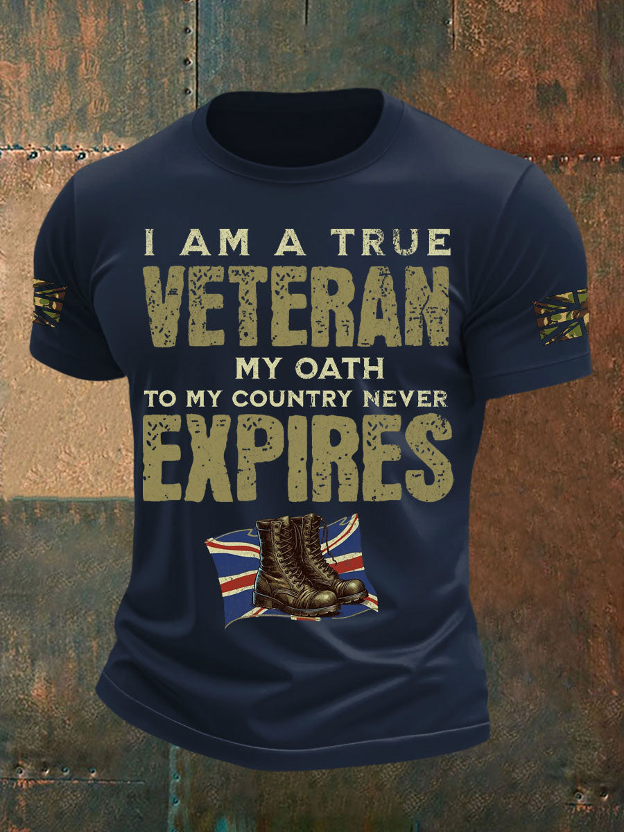 Men's British Veteran Printed short sleeves t-shirt