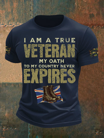 Men's British Veteran Printed short sleeves t-shirt