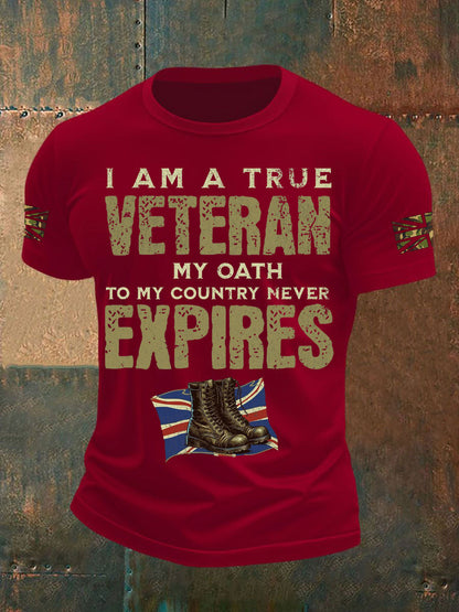 Men's British Veteran Printed short sleeves t-shirt