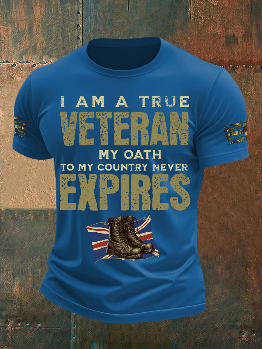 Men's British Veteran Printed short sleeves t-shirt