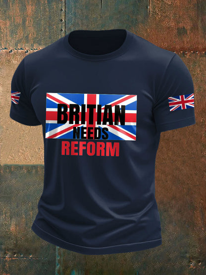 Men's UK Flag Reform Printed T-shirt