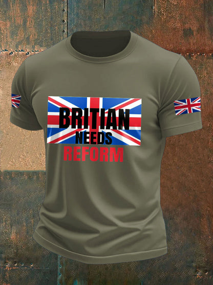 Men's UK Flag Reform Printed T-shirt