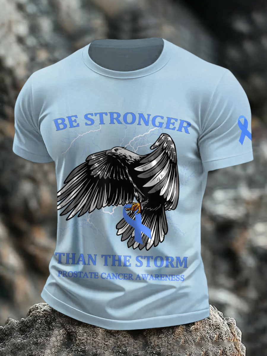 Men's be stronger than the storm prostate cancer awareness T-shirts