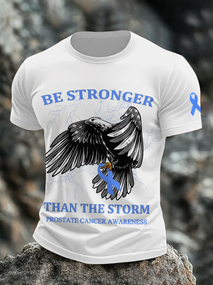 Men's be stronger than the storm prostate cancer awareness T-shirts
