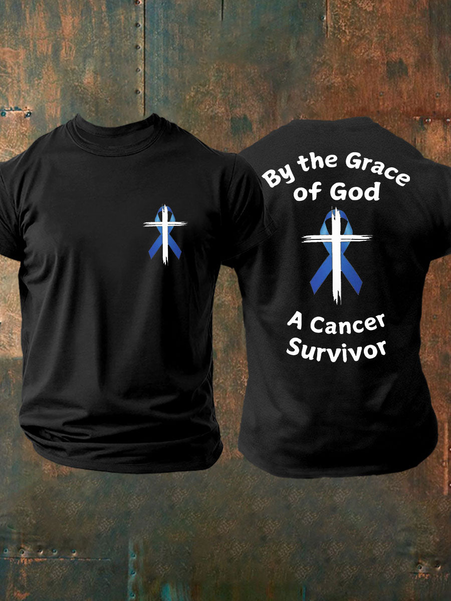 Men's Prostate Cancer Awareness Print Casual T-Shirt