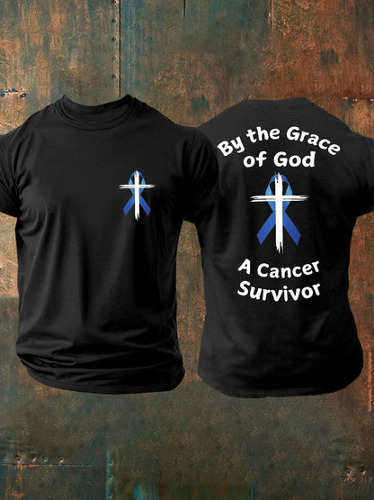 Men's Prostate Cancer Awareness Print Casual T-Shirt