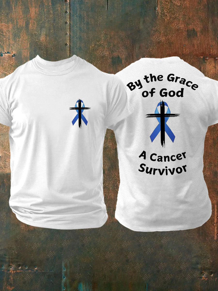 Men's Prostate Cancer Awareness Print Casual T-Shirt