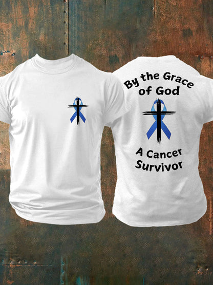 Men's Prostate Cancer Awareness Print Casual T-Shirt