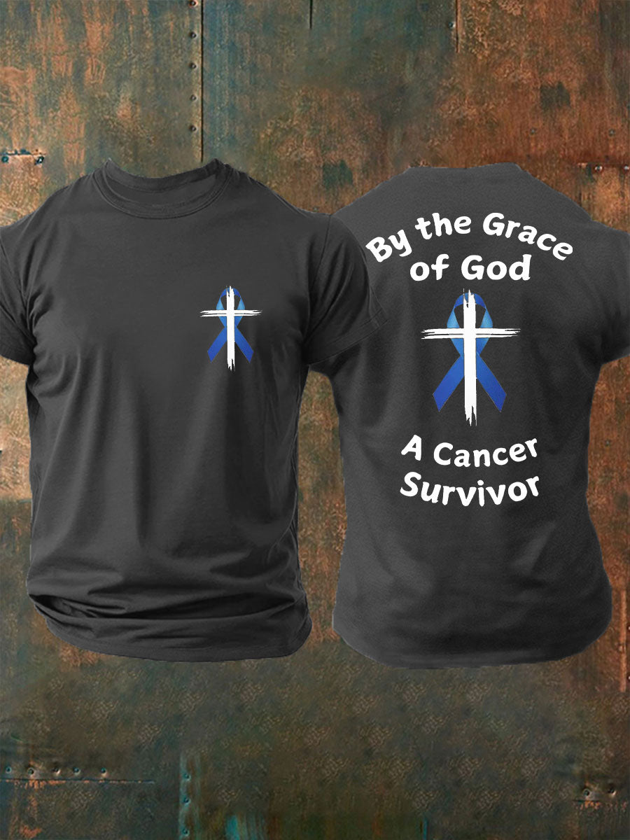 Men's Prostate Cancer Awareness Print Casual T-Shirt