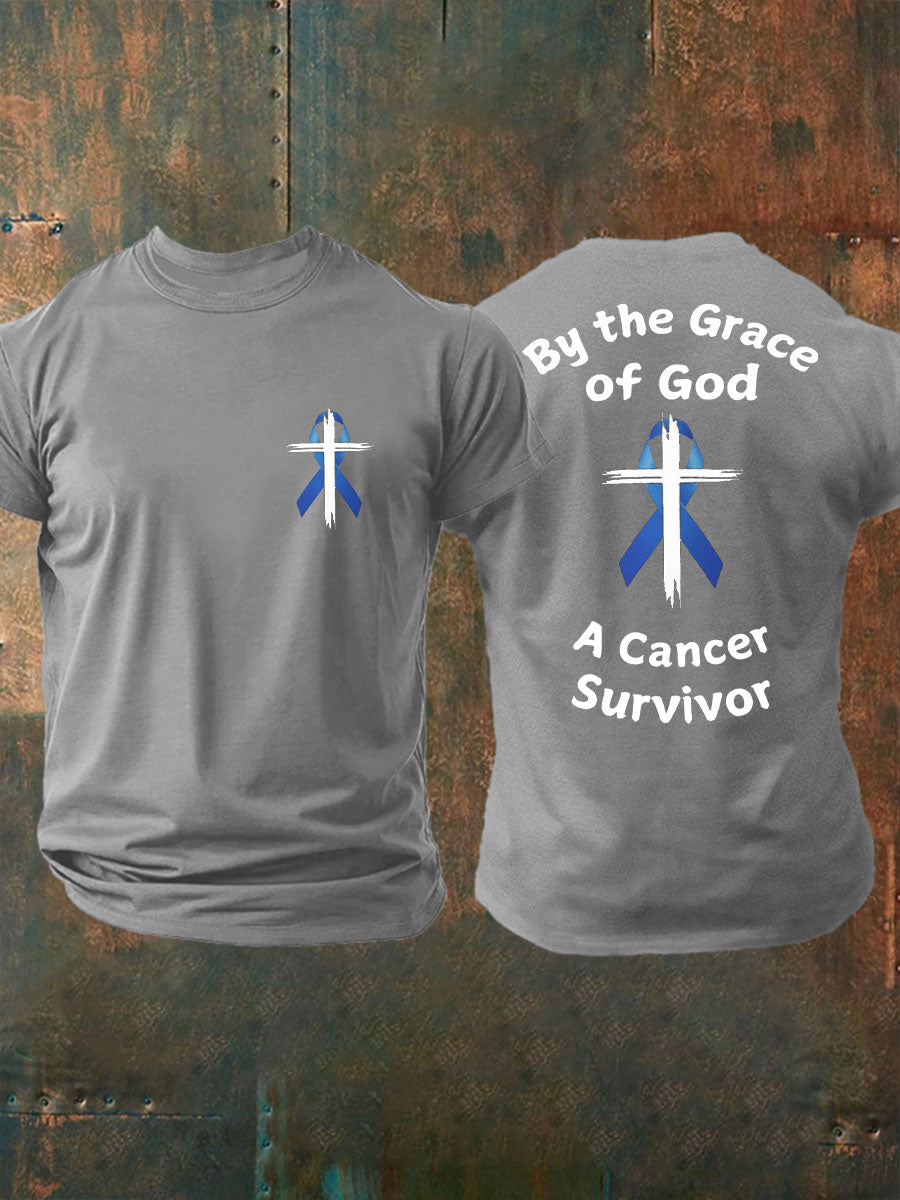 Men's Prostate Cancer Awareness Print Casual T-Shirt