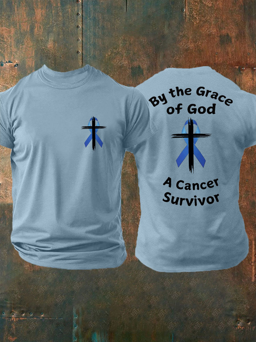 Men's Prostate Cancer Awareness Print Casual T-Shirt