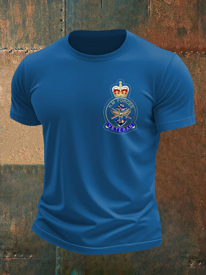 Men's British Veteran imitation cotton short-sleeved T-shirt