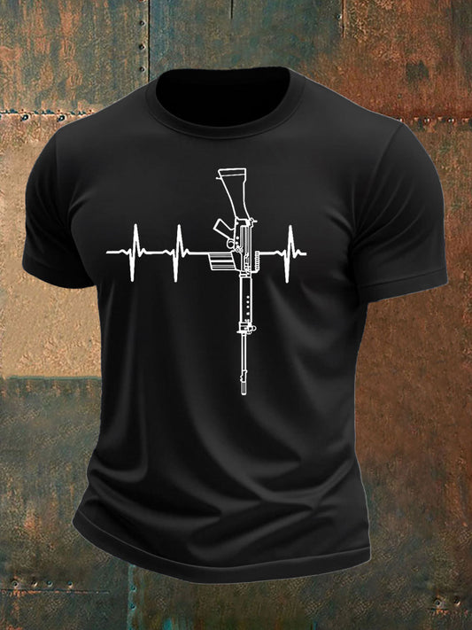 Men's Veteran imitation cotton short-sleeved T-shirt