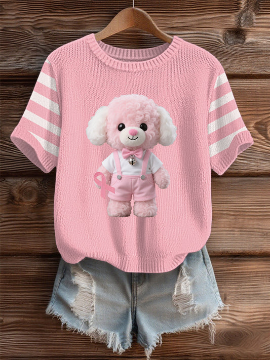 Women's Breast Cancer Pink Cozy Knit Sweater