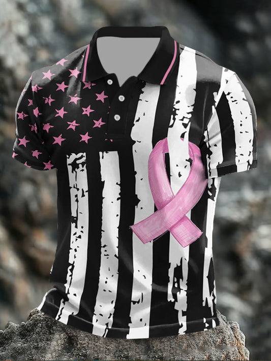 Men's Breast Cancer Flag Tops