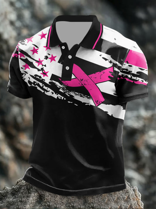 Men's Breast Cancer Flag Tops