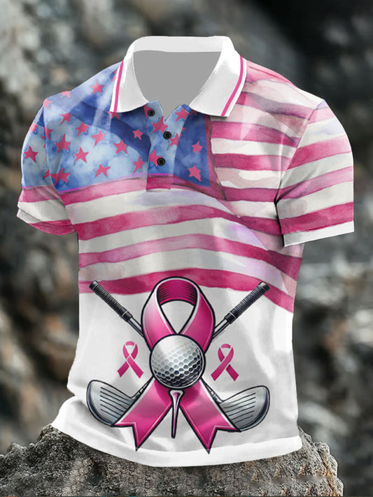 Men's Breast Cancer Flag Tops