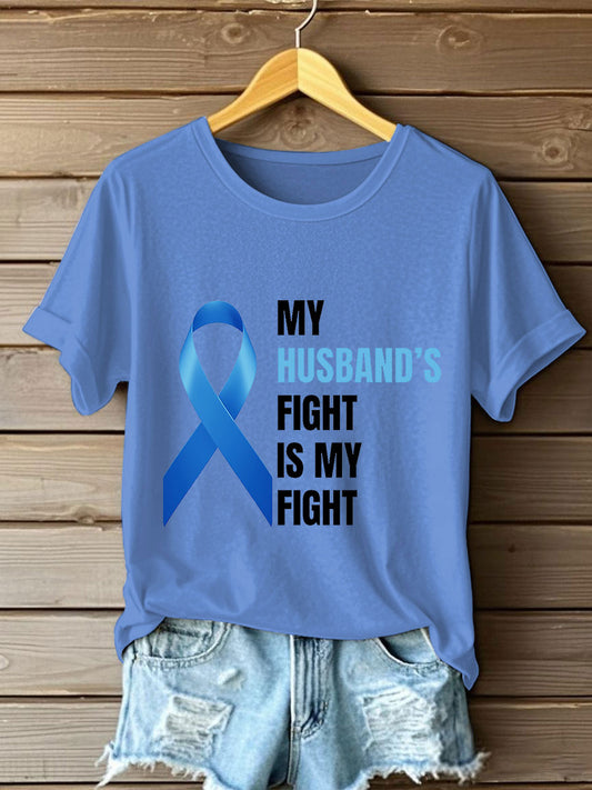 Women's Prostate Cancer Awareness Wife T-Shirt