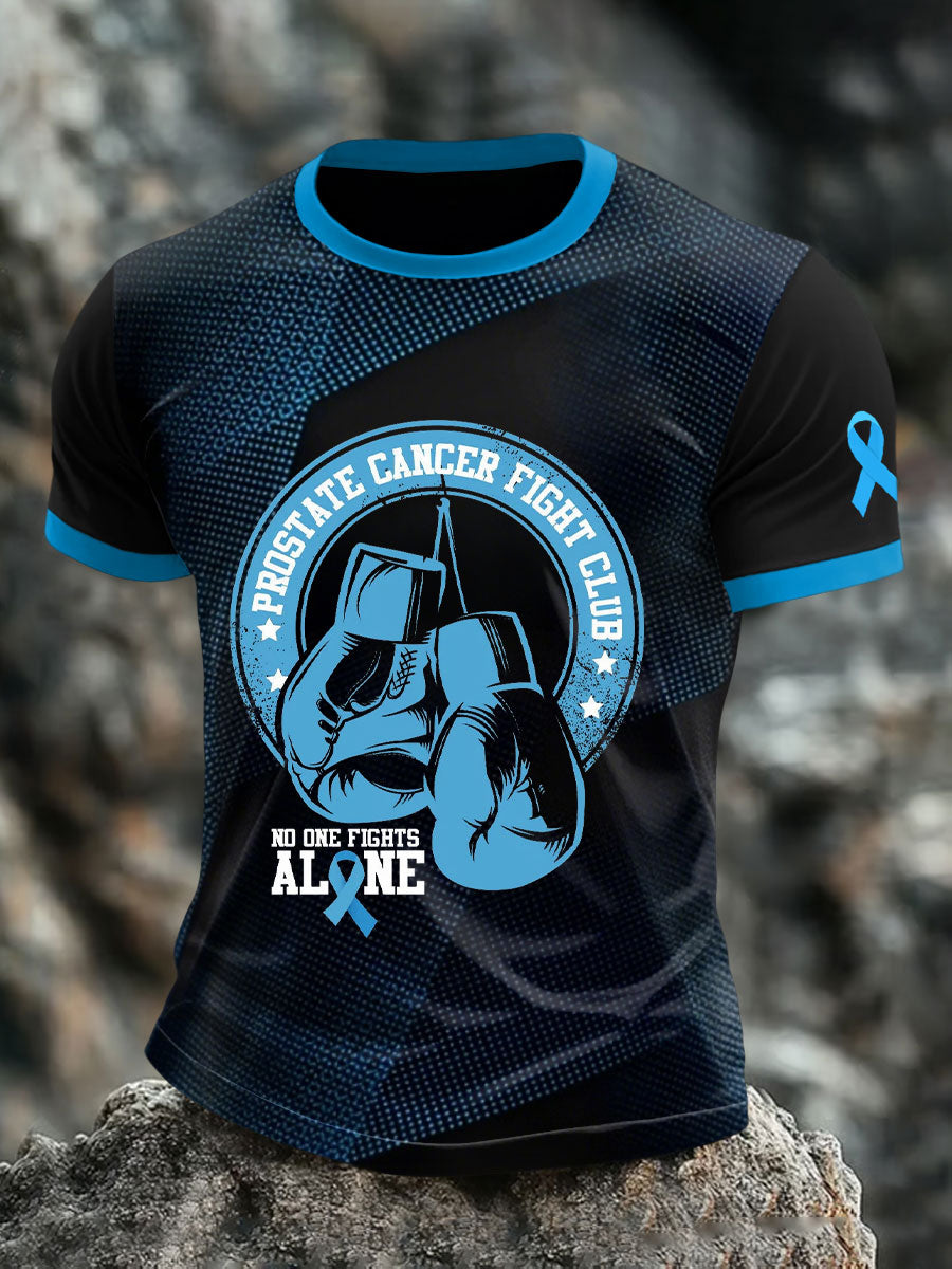 Men's prostate cancer fight club T-shirts