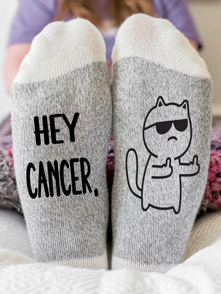 Hey cancer unisex socks