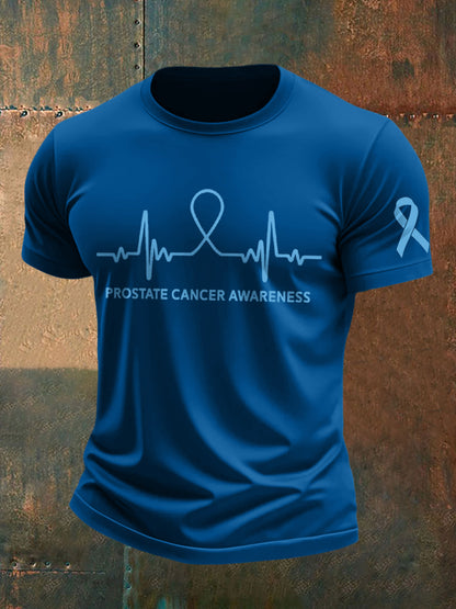 Men's Prostate Cancer Awareness Print T-Shirt