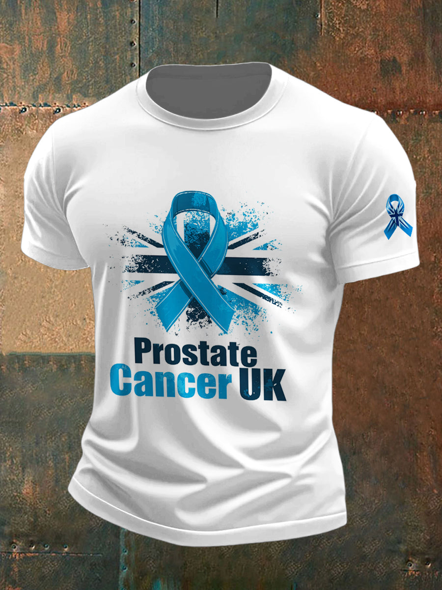 Men's Prostate Cancer UK Printed Short Sleeved Round Neck T-shirt