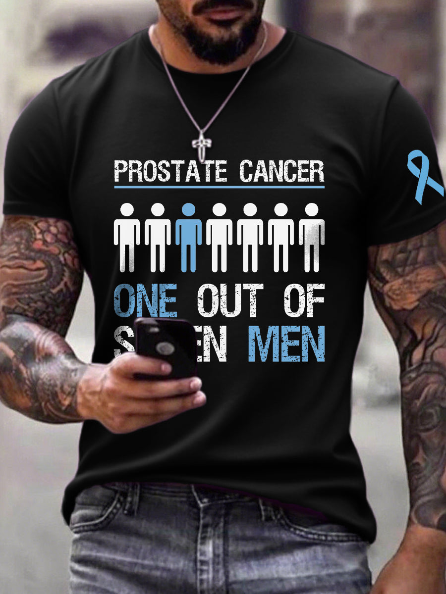 Men's Prostate Cancer Awareness Print T-Shirt