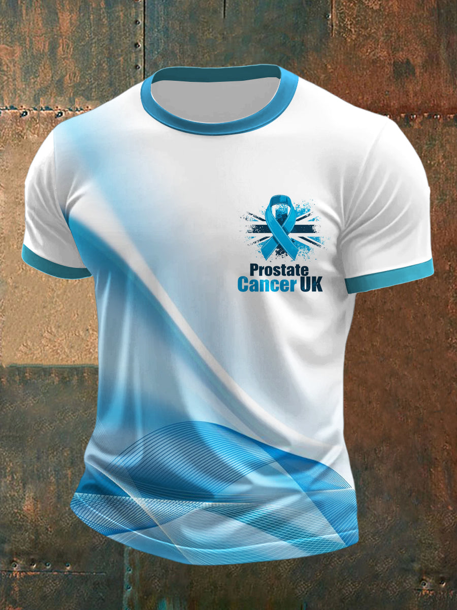 Men's Prostate Cancer UK Printed Short Sleeved Round Neck T-shirt