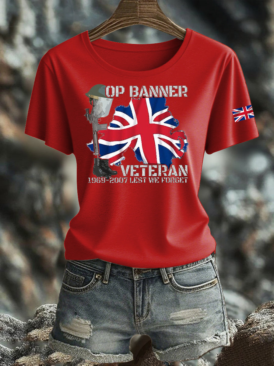 Women's British Veteran Iron On Short Sleeve T-Shirt