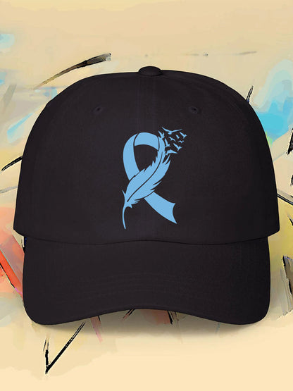 prostate cancer feathers blue ribbon neutral hats